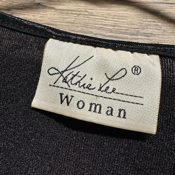 Kathie Lee Collection Black Relaxed Short Sleeve T-Shirt - Picture 5 of 5